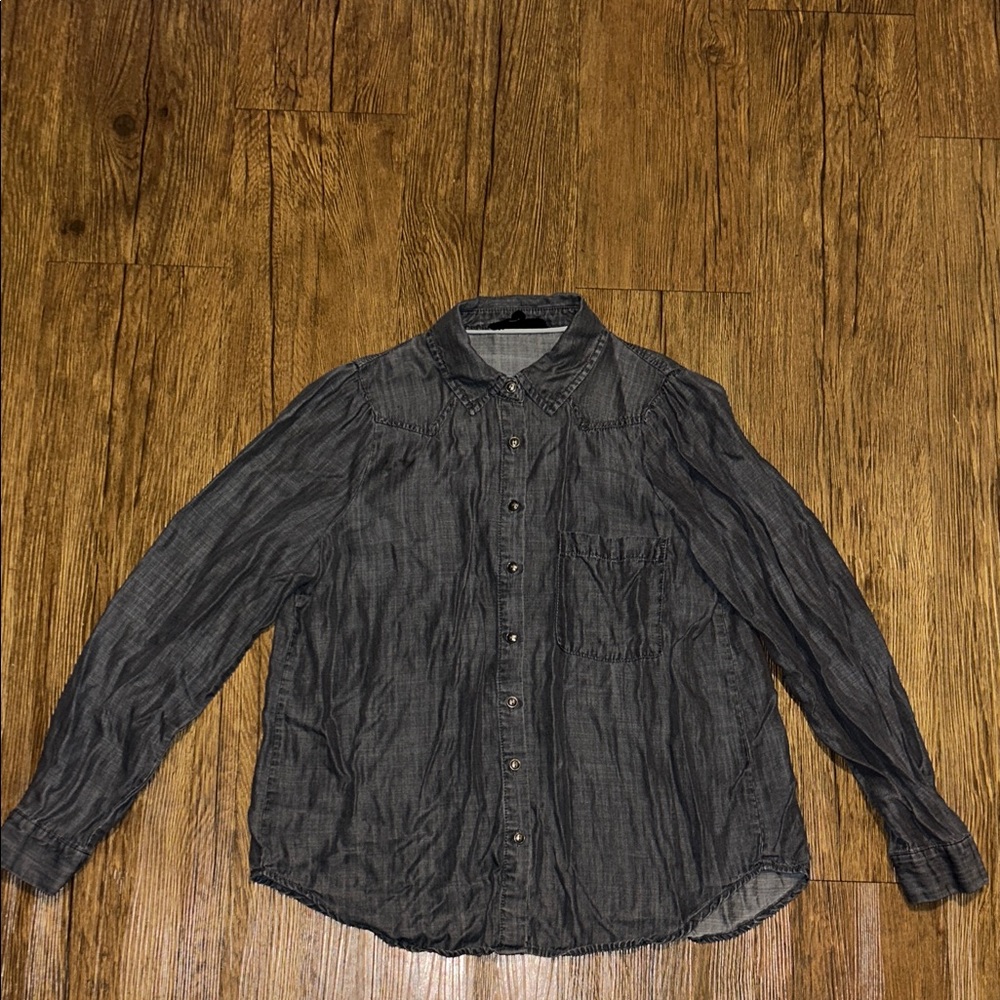 Gray Button-Up Shirt